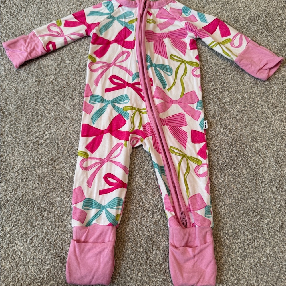 Little Sleepies Ribbons & Bows Zippy NB Newborn